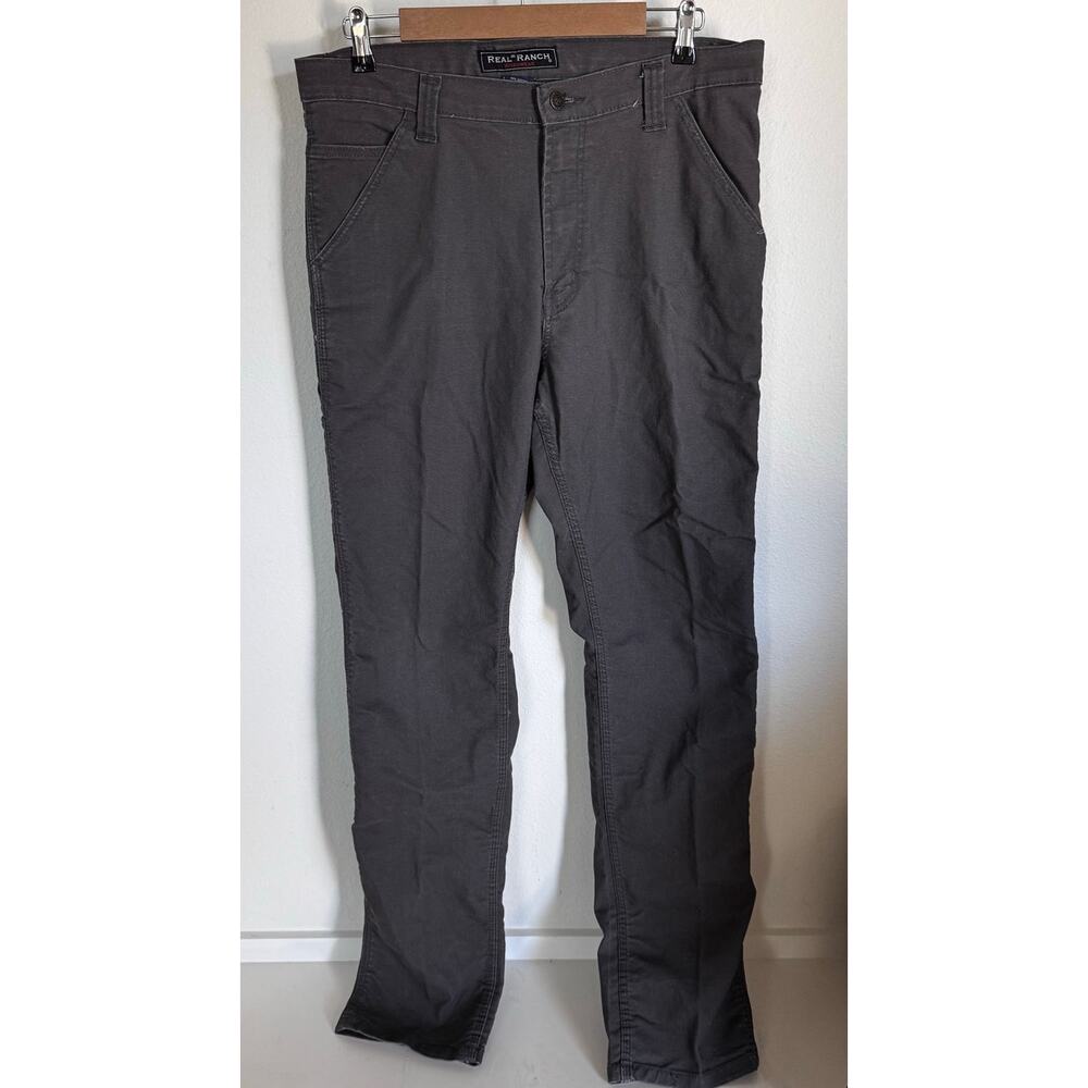 Real Ranch WorkWear Pants Cargo Pants Size‎ 34x36 Charcoal Gray Carpenter